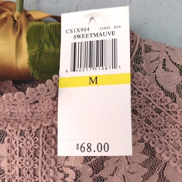 Cable & Gauge Elegant Lace Long Sleeve Top NWT - Picture 3 of 7